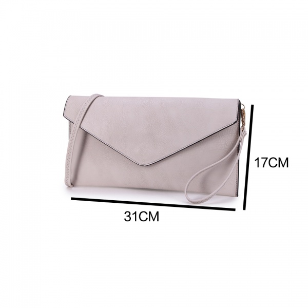 Long & Son Versatile Large Envelope Style Large Clutch Evening Shoulder Bag