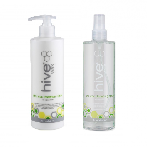 Hive of Beauty Coconut and Lime Pre and After Wax Treatment Set