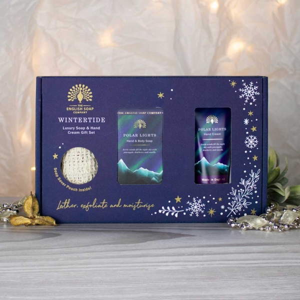The English Soap Company Wintertide Polar Lights Luxury Soap and Hand Cream Gift Set