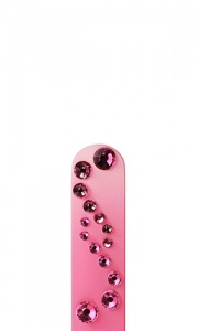 Glass Nail File With Swarovski Crystals - Rose