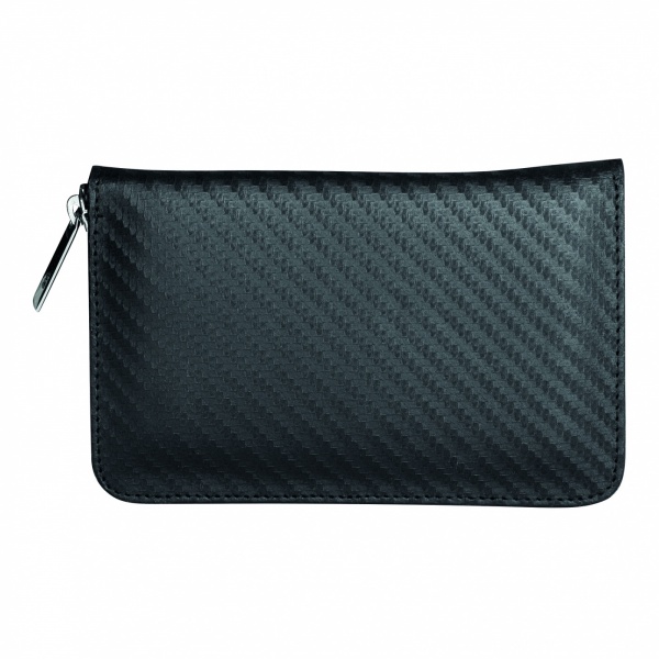 Becker Solingen Luxury 7-Piece Manicure Set in Zipped Leather Case - Carbon