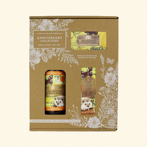 The English Soap Company Sicilian Lemon and Sweet Orange Hand and Body Gift Box