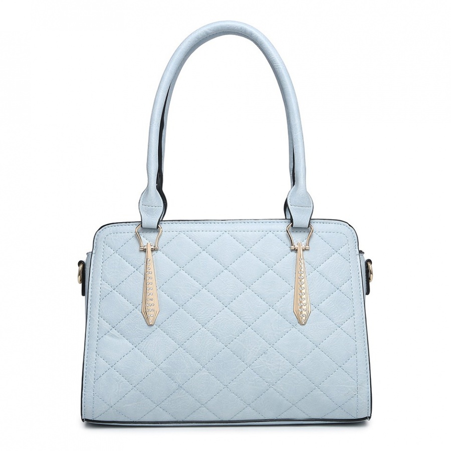 Beauty Expression Medium Size Fashion Handbag - Light Blue