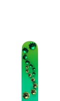 Glass Nail File With Swarovski Crystals - Forest Green