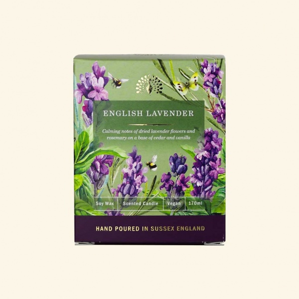 The English Soap Company Scented Vegan Soya Wax Candle - English Lavender 170 ml